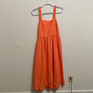 A new day orange maxi sundress